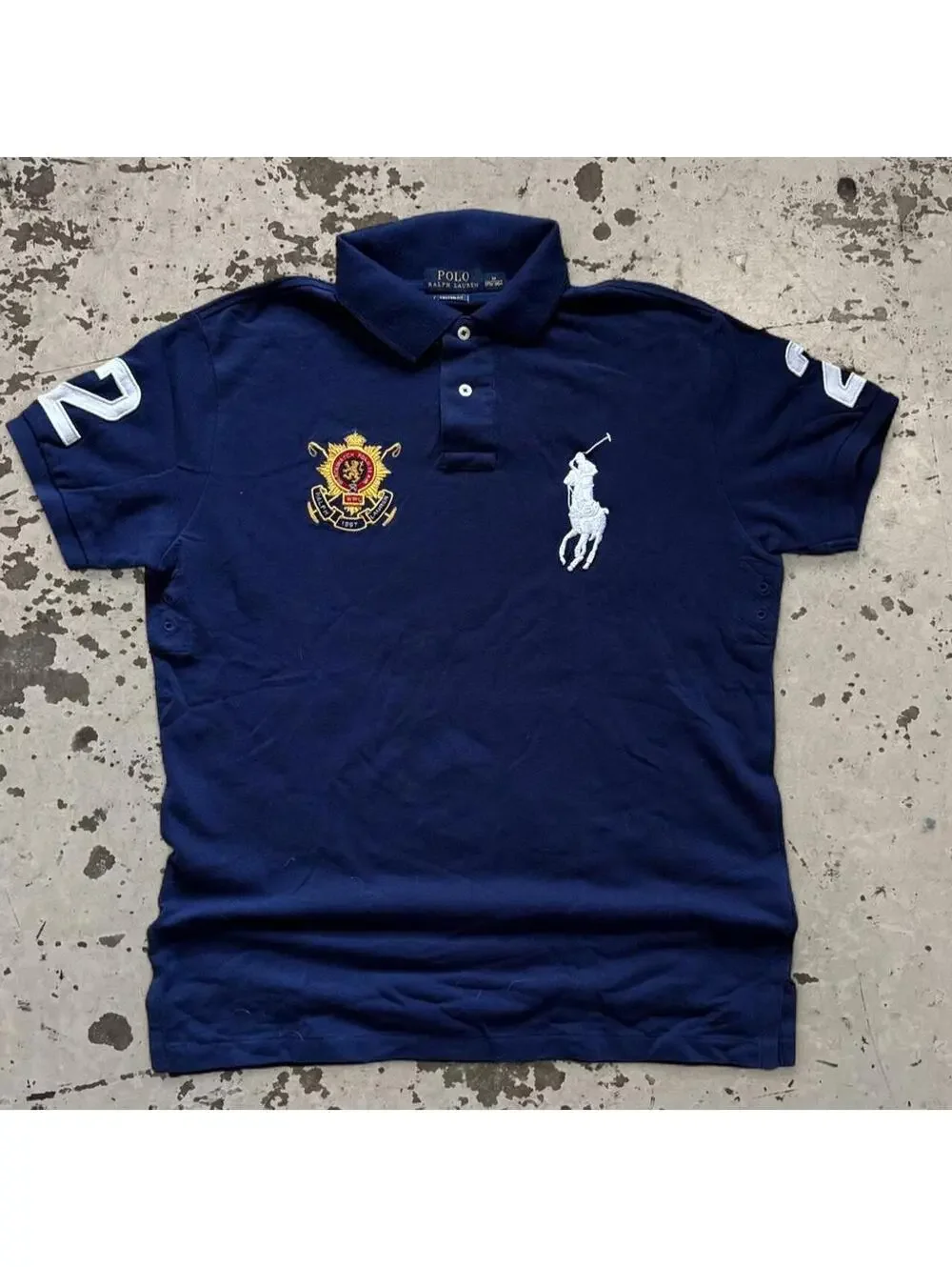 Beautiful vintage polo Ralph Lauren big pony yacht club polo tee.